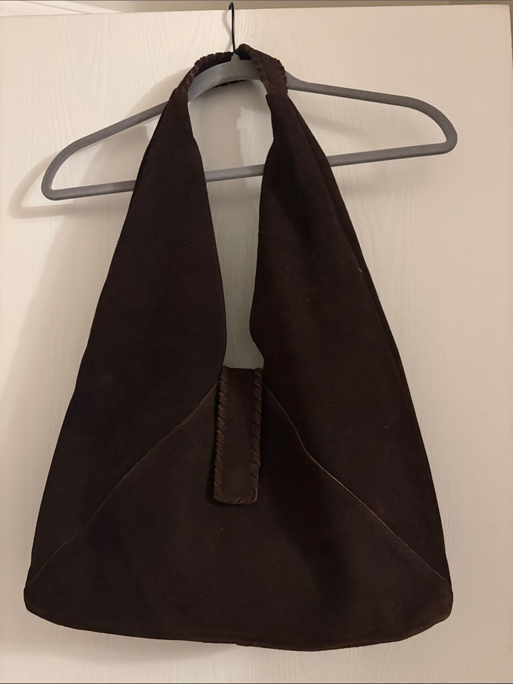 Haute Hippie Dark Brown Suede Messenger Bag